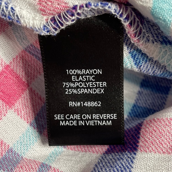 Torrid 2 plaid smocked ruffled top - Picture 7 of 8